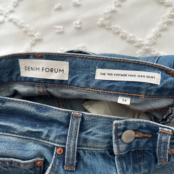 Aritzia Denim Forum 90's Vintage Maxi Denim Skirt, Size 24 - Picture 4 of 9